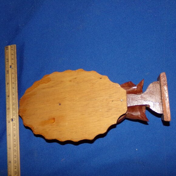 Vintage Carved Wooden Virgin Mary Madonna w/ Jesus Shelf Display Statue Figurine - Picture 6 of 7